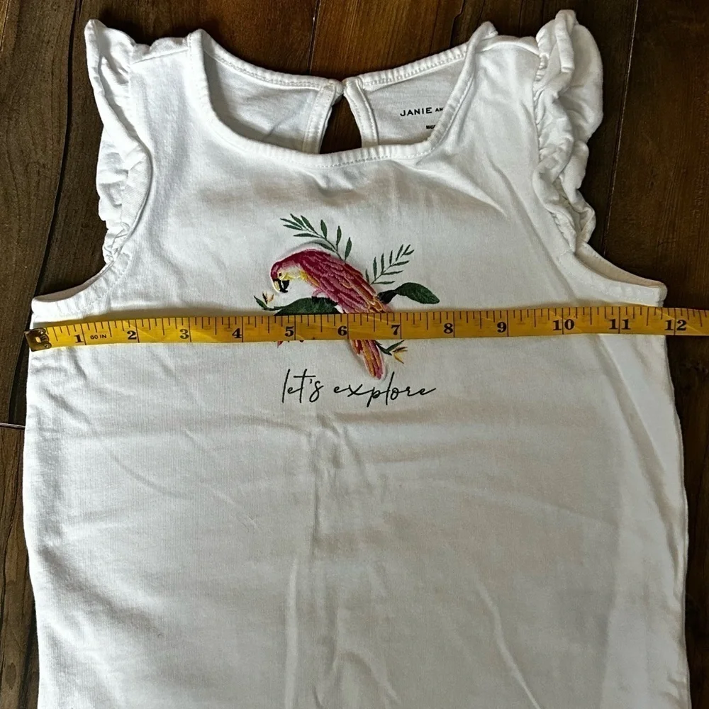 Janie and Jack | Parrot Ruffle Sleeveless Top | Size 4